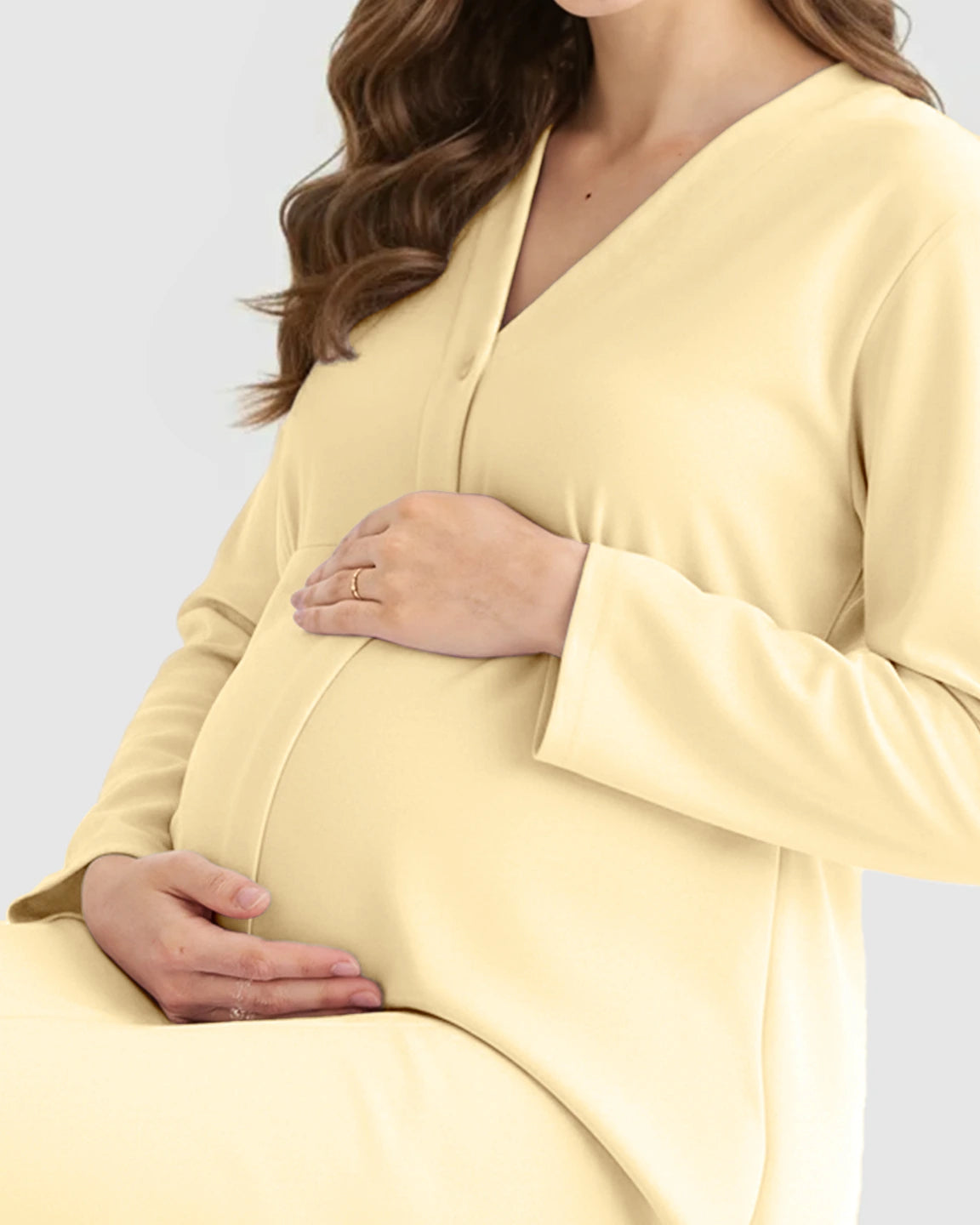 Cotton V-Neck Nursing & Maternity Top