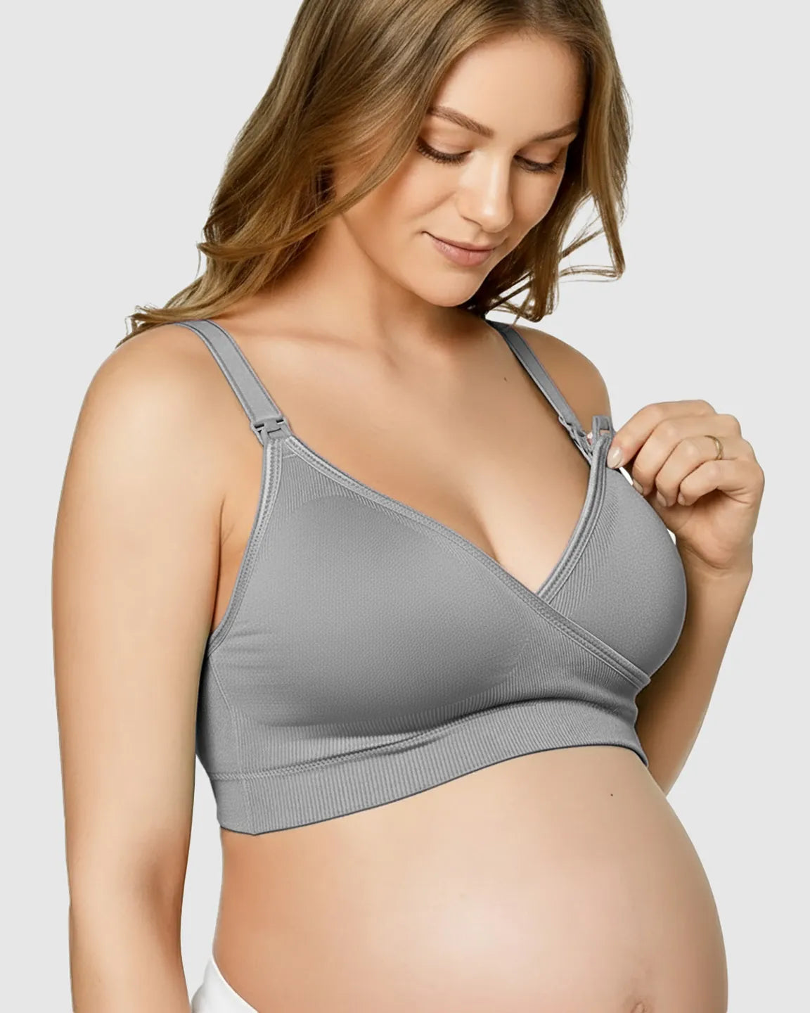 Seamless Front-Open Soft Stretch Nursing Bra
