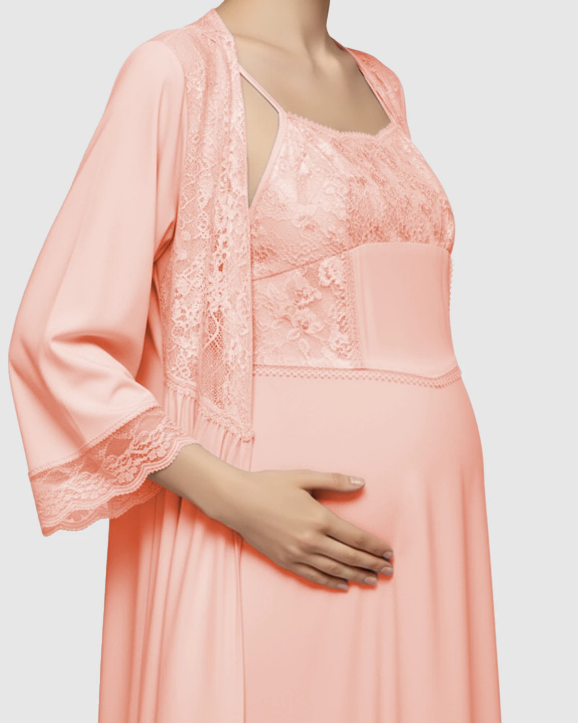 Elegant Lace Loose Fit Maternity Loungewear Set