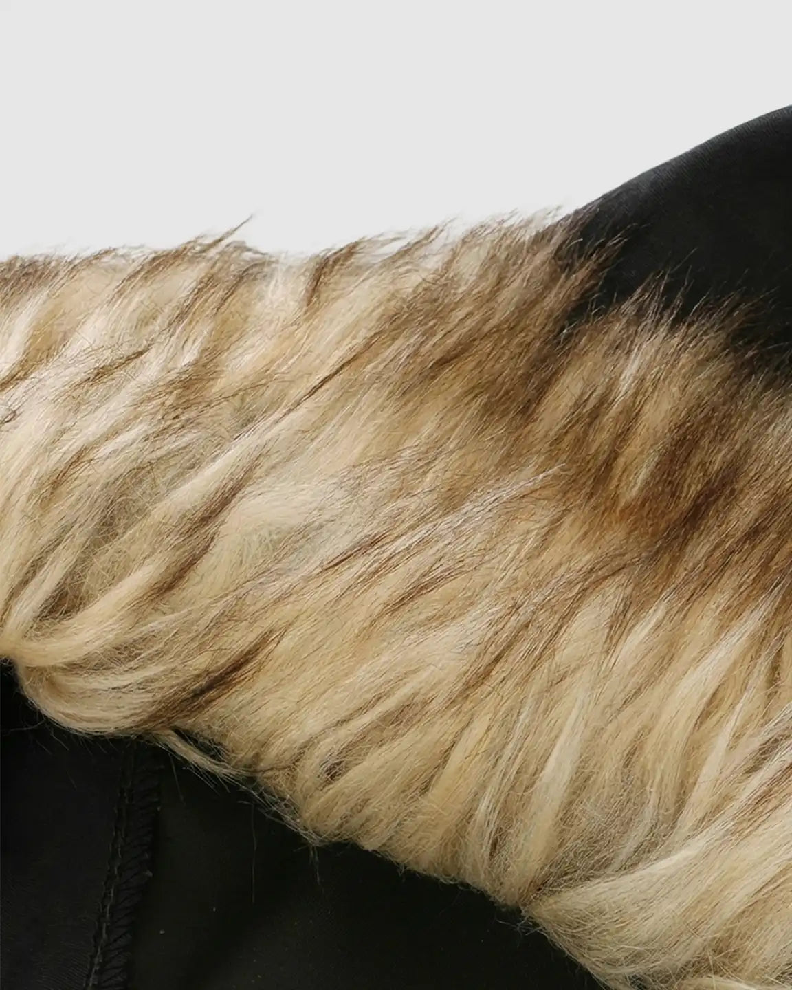 Fur Collar Hooded Long Maternity Jacket