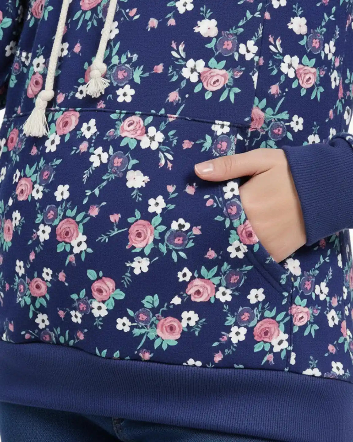 Kangaroo Pocket Pull Over Loose Fit Nursing Hoodie