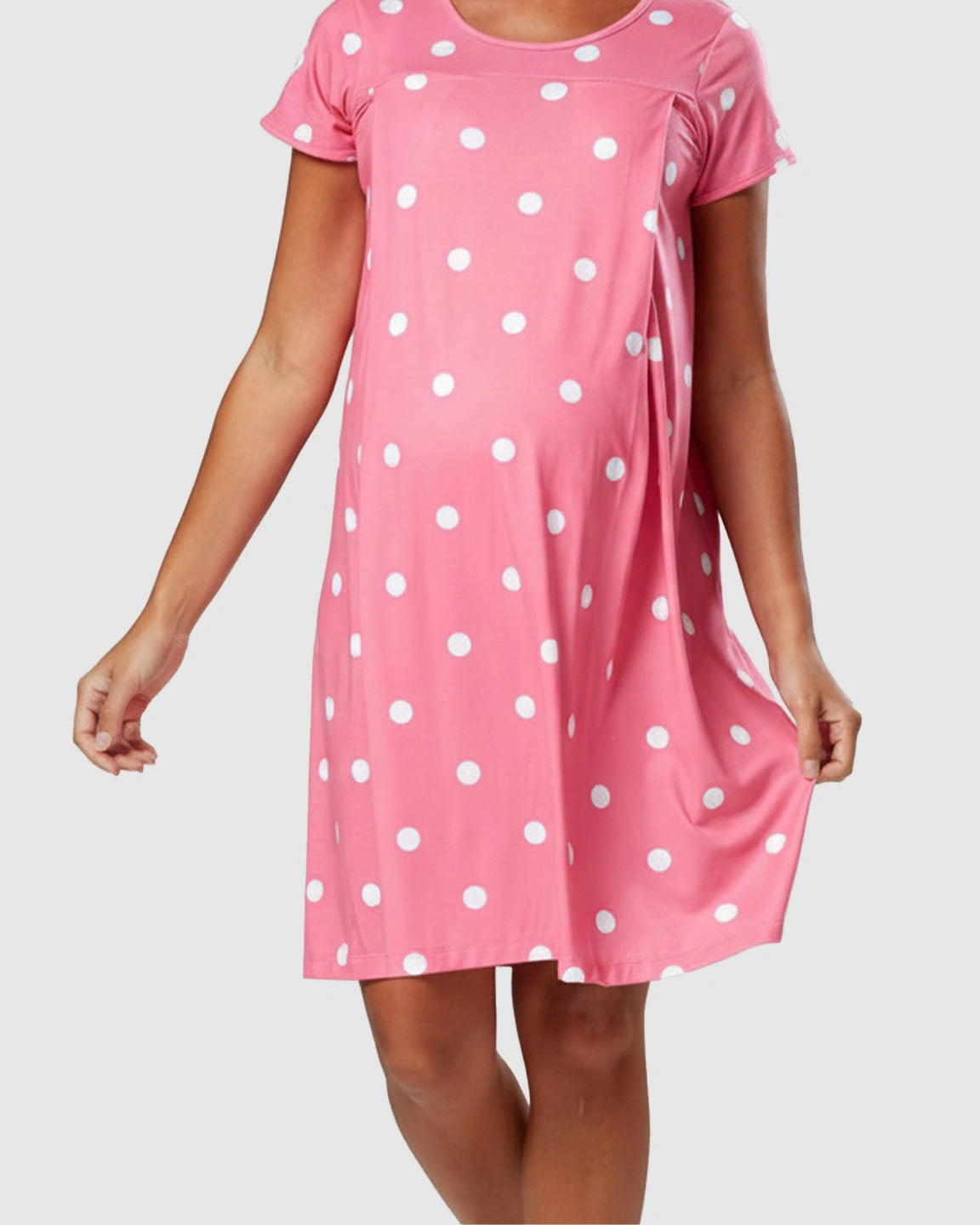 Polka Dot Loose Fit Maternity Dress