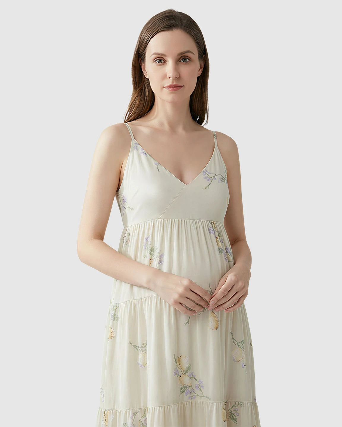 Floral Print Empire Waist Maternity Nightdress