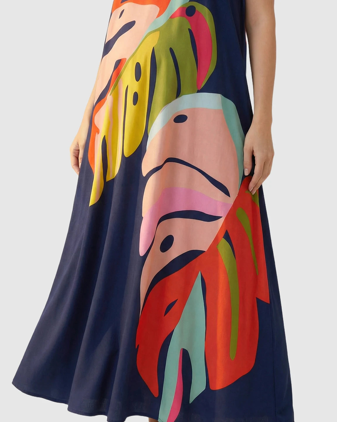 Sleeveless Sling Strap Maternity Maxi Dress