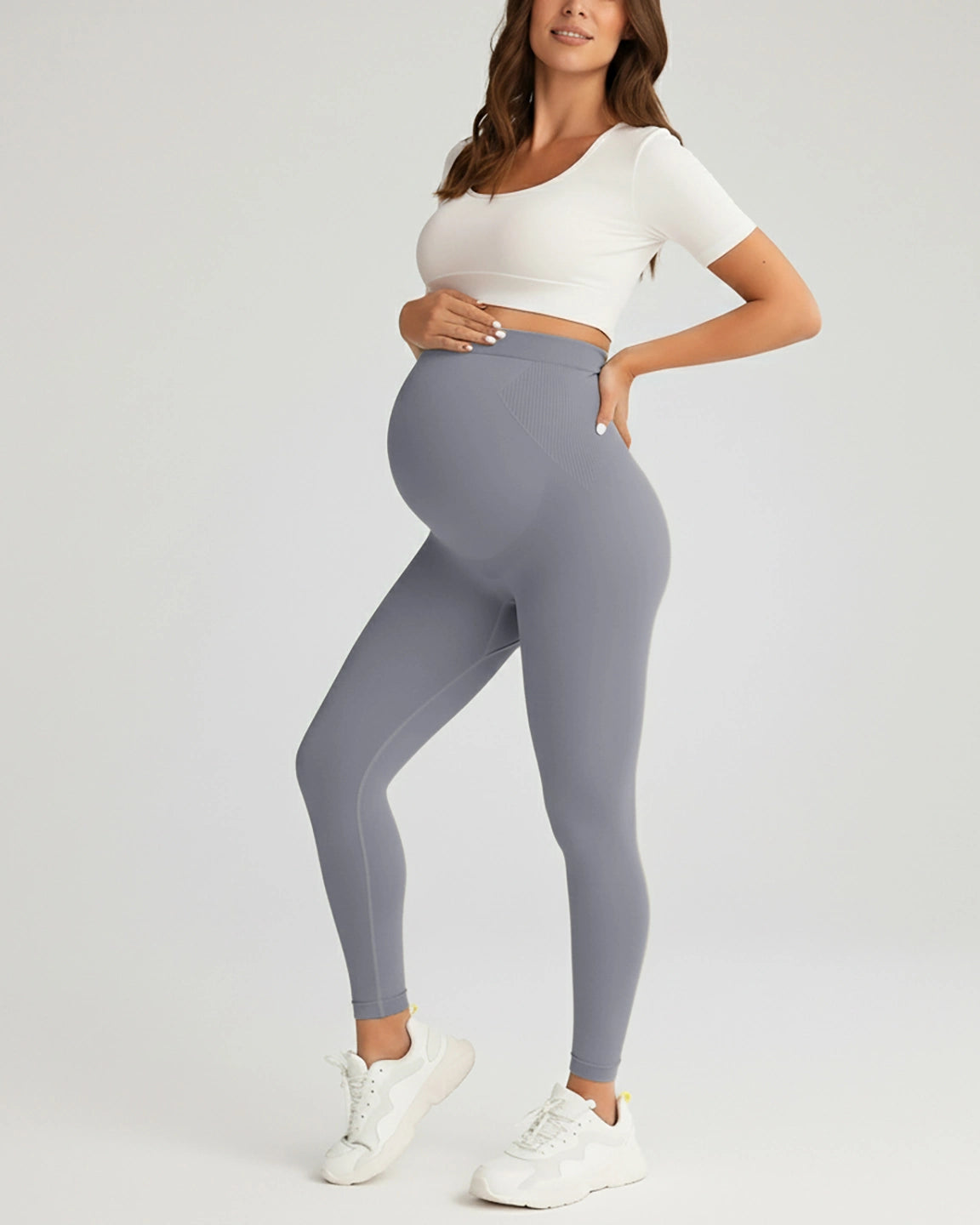 Soft Stretch Over-Belly Full Length Maternity Leggings