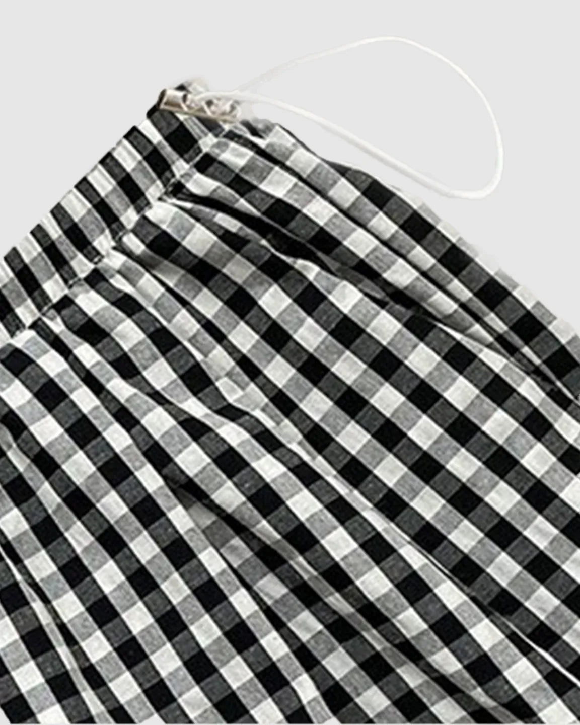 Plaid Print Wide-Leg Maternity Trousers