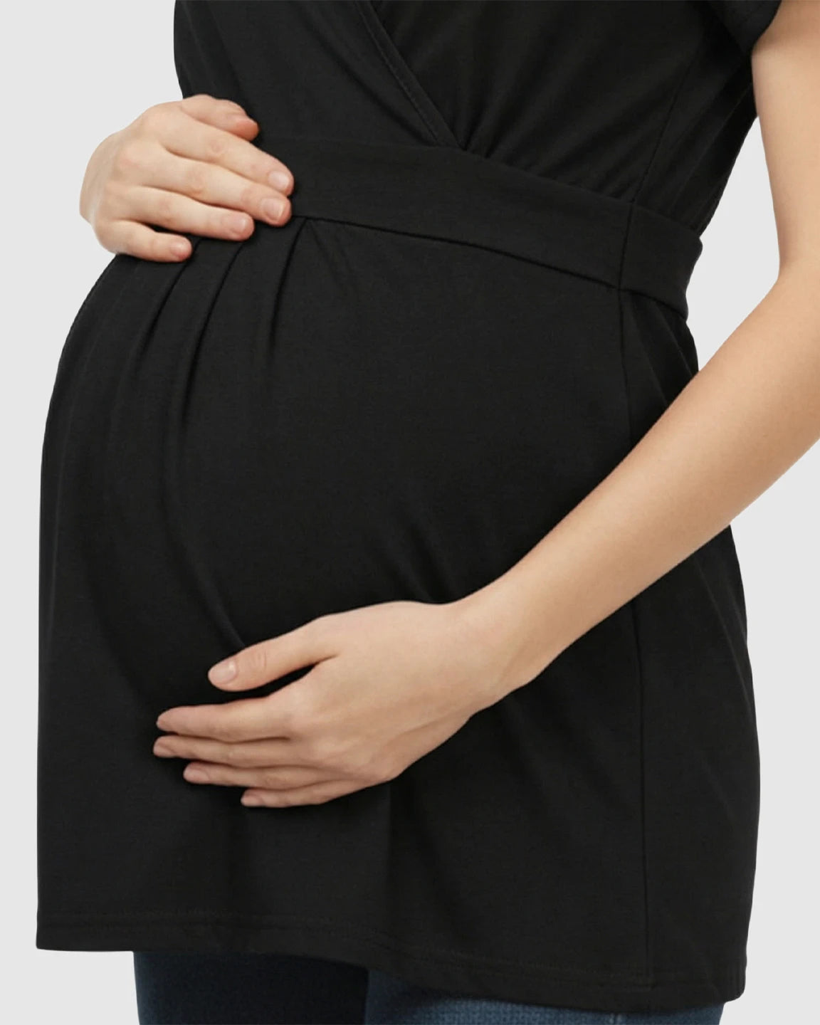 V-Neck Wrap-Style Maternity Top