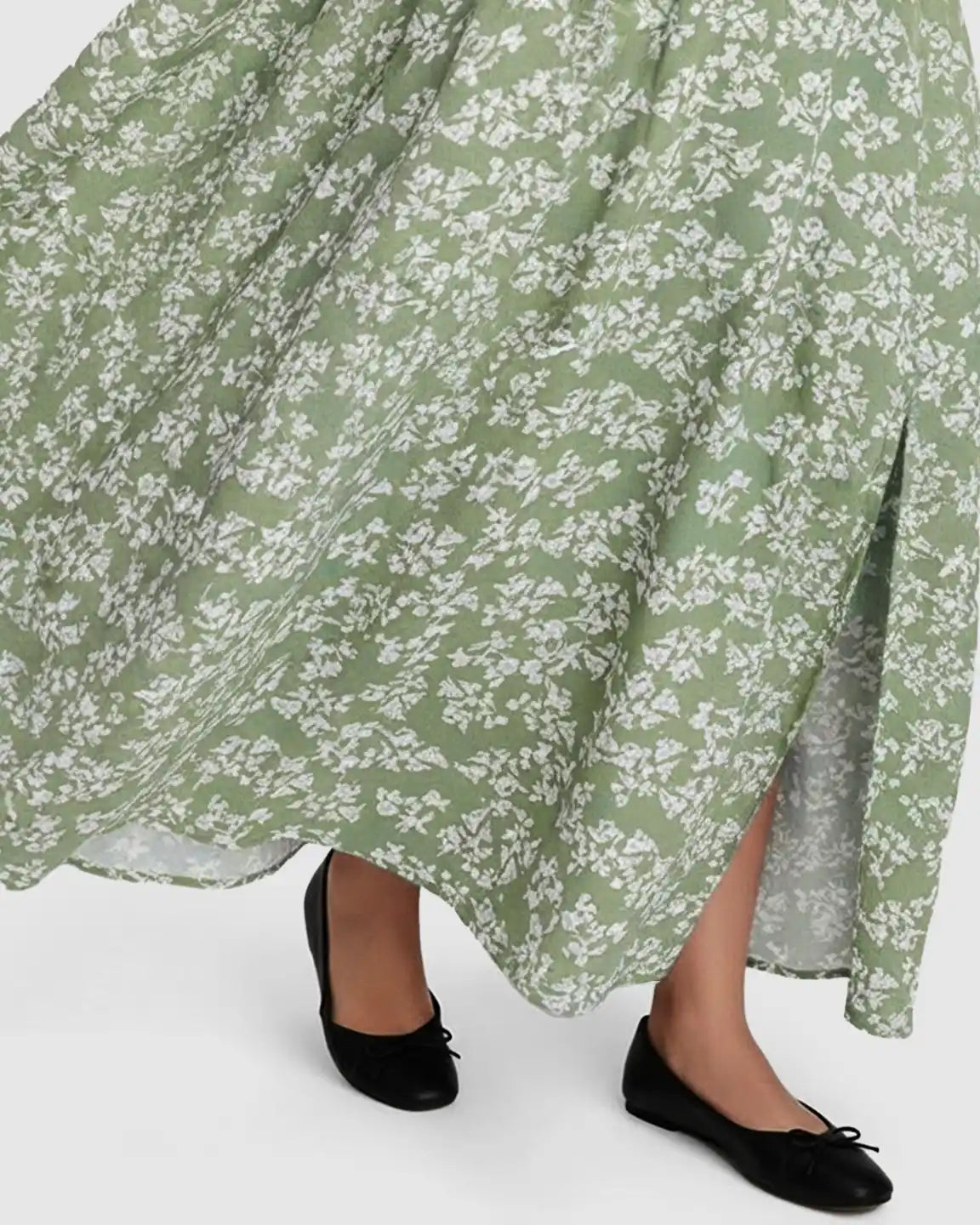 V-neck Bohemian Style Maternity Maxi Dress