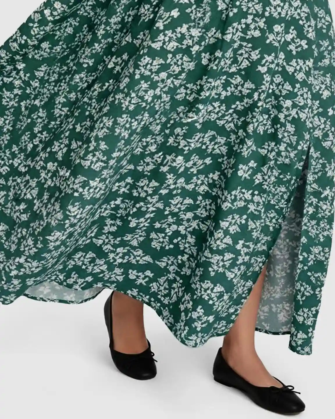 Cinched Waist Boho Maternity Maxi Dress