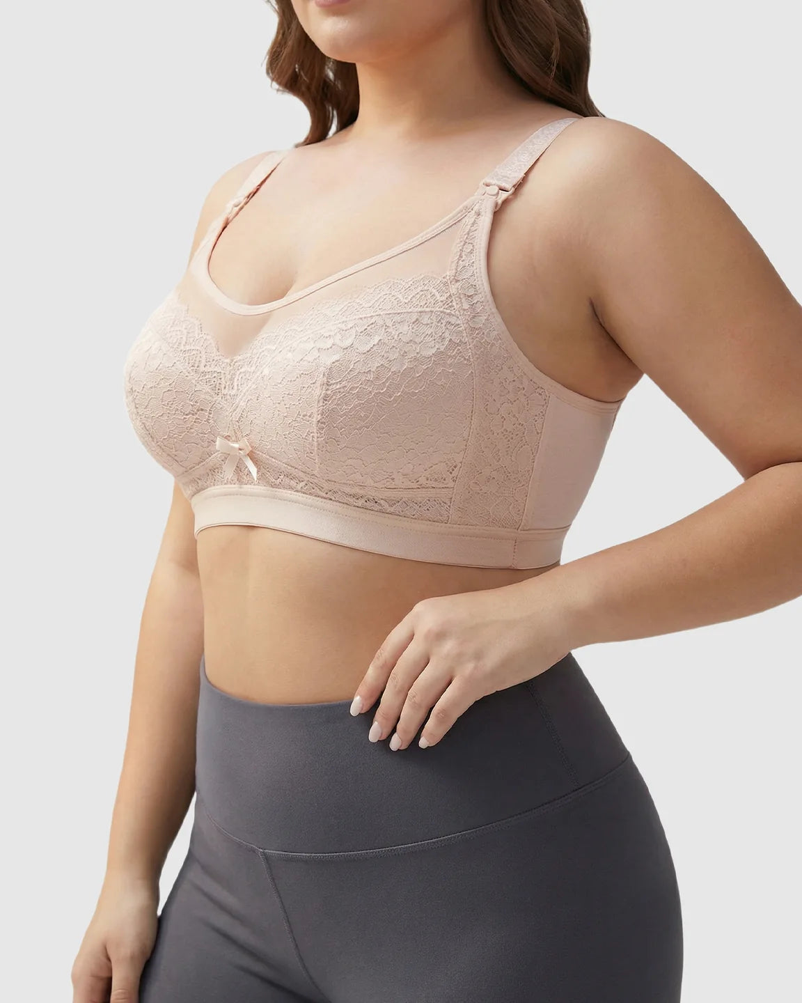 Clip-Down Lace Nursing Bra