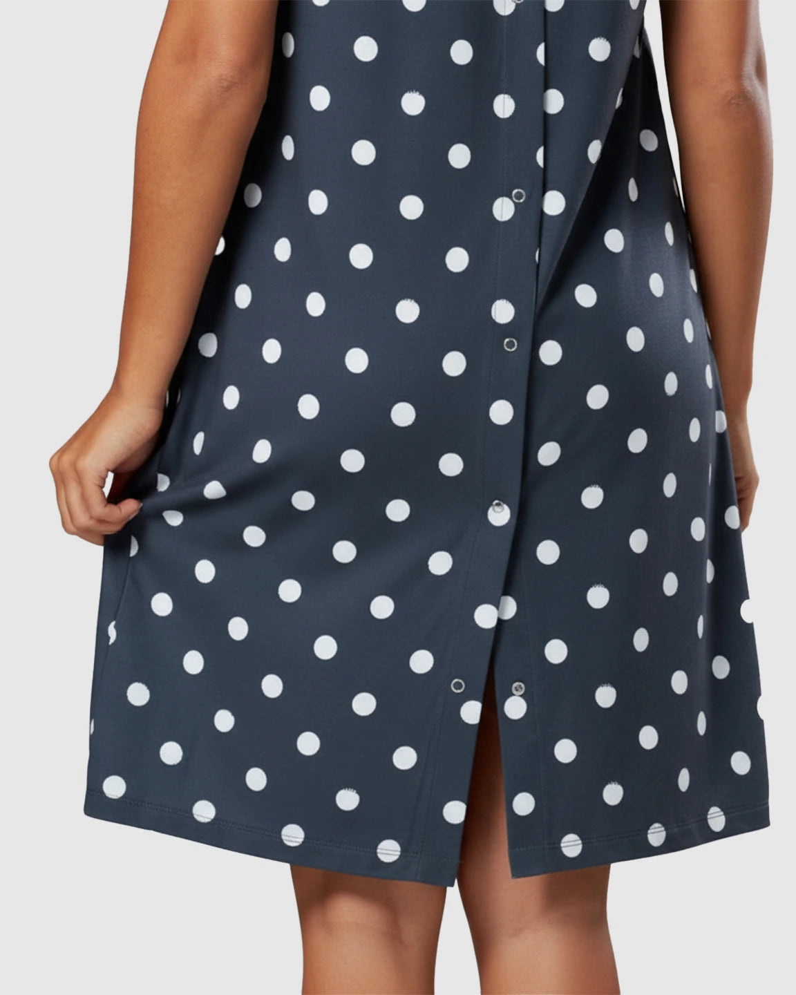 Hidden Nursing Opening Polka Dot Maternity Dress