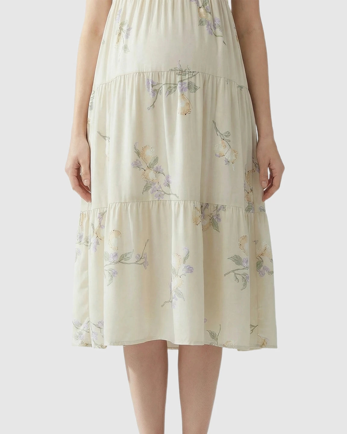 Floral Print Empire Waist Maternity Nightdress