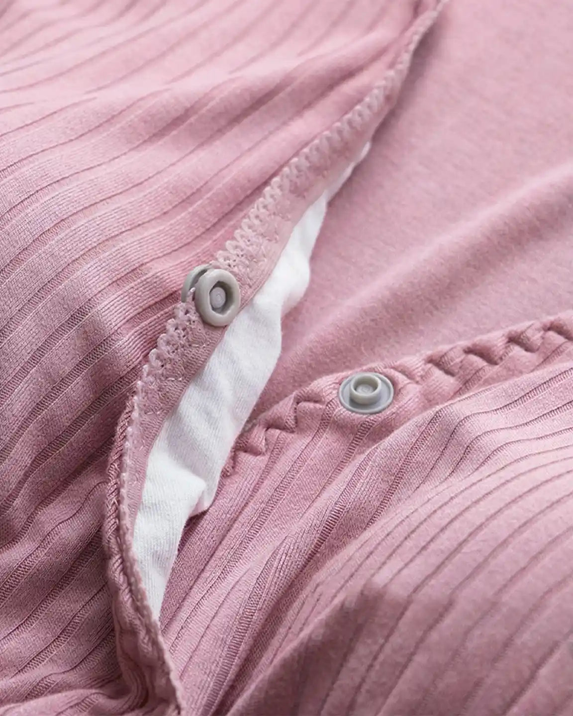 Hidden Nursing Access K-Fashion Maternity Lounge Dress