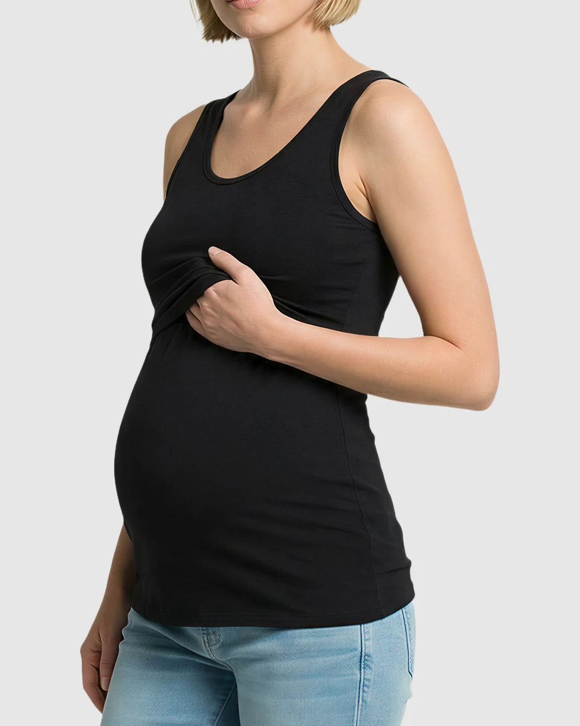 Stretch Nursing-Access Maternity Tank Top