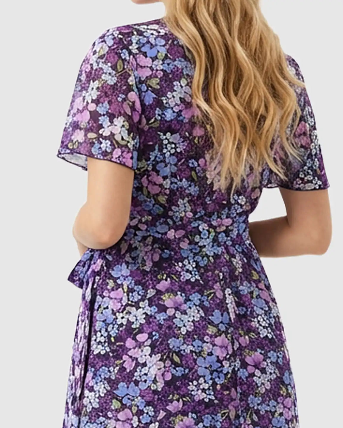 Front-Slit Wrap Maternity Midi Dress