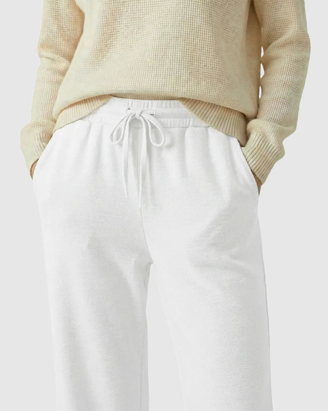 Waffle Knit Wide-Leg Maternity Pants