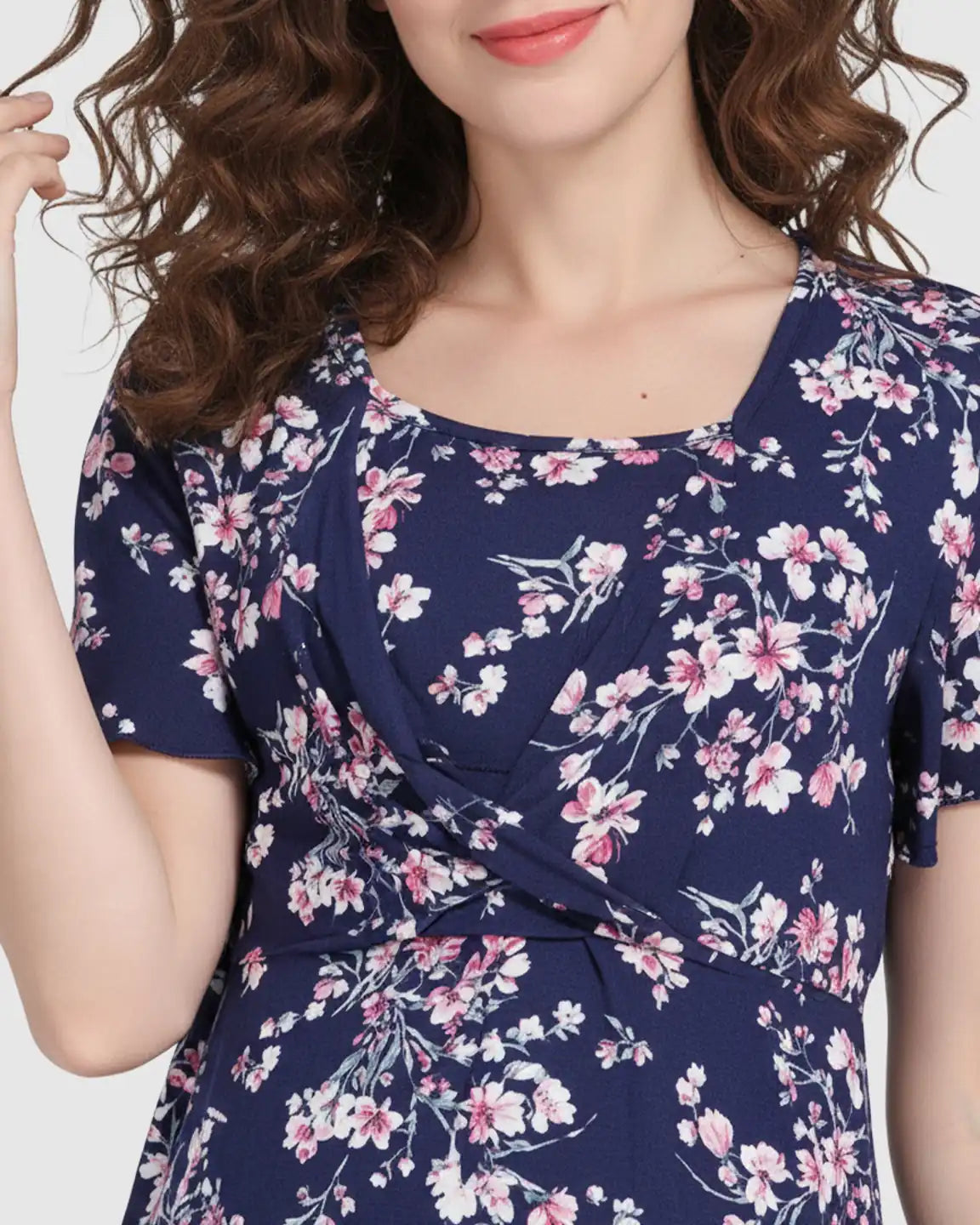 Crisscross Bodice Tunic Maternity Top