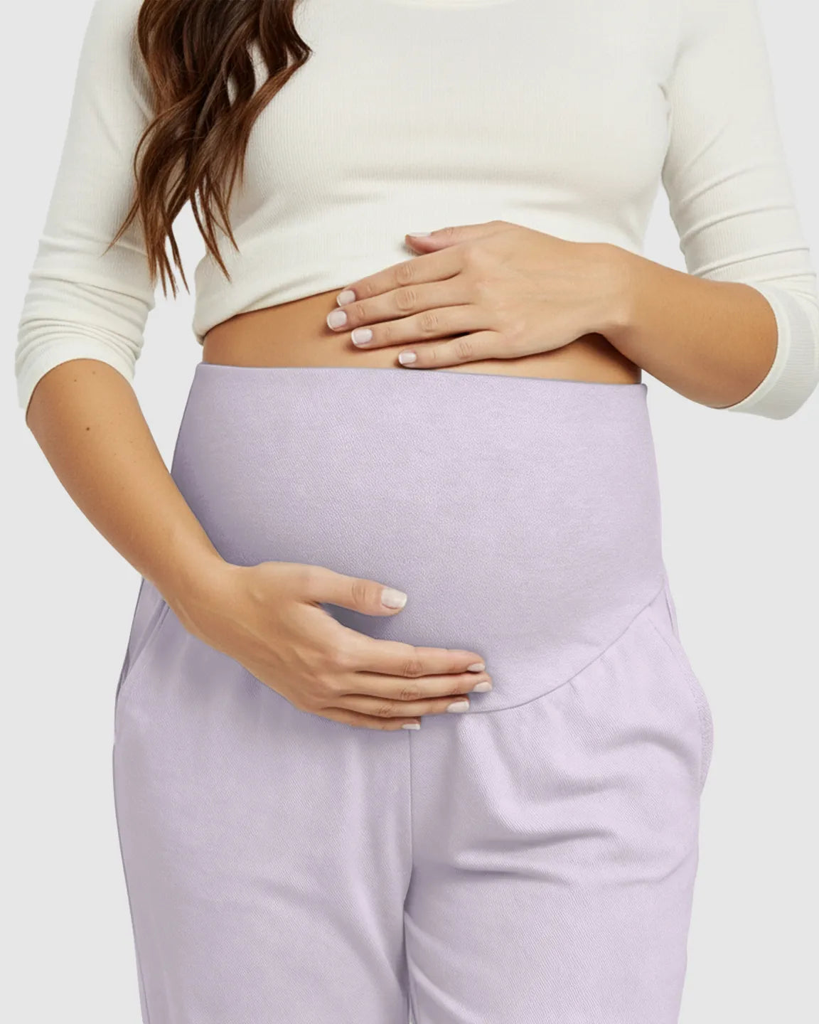 High-Waisted Maternity Capri Pants