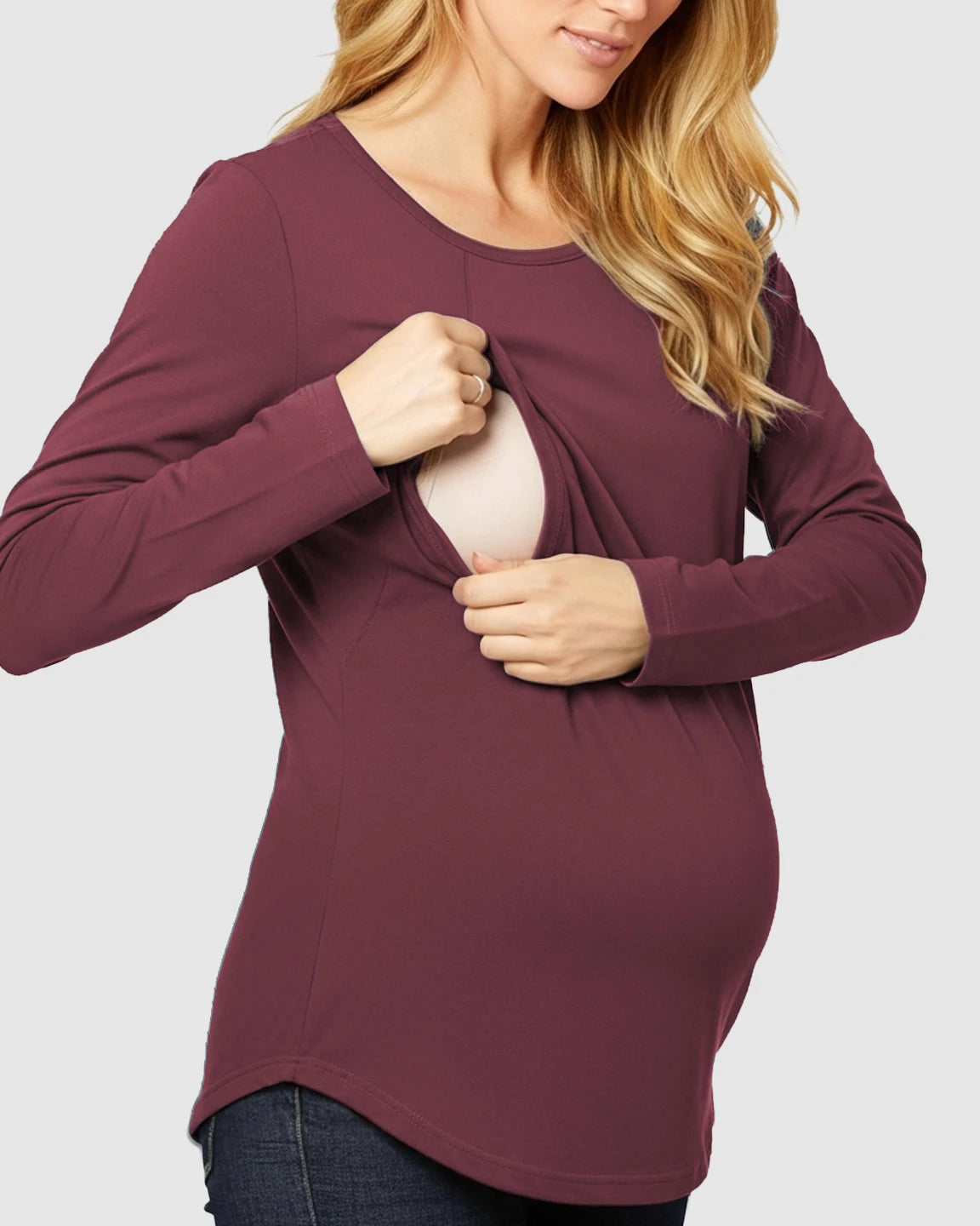 Side-Zip Nursing Access Everyday Maternity Top
