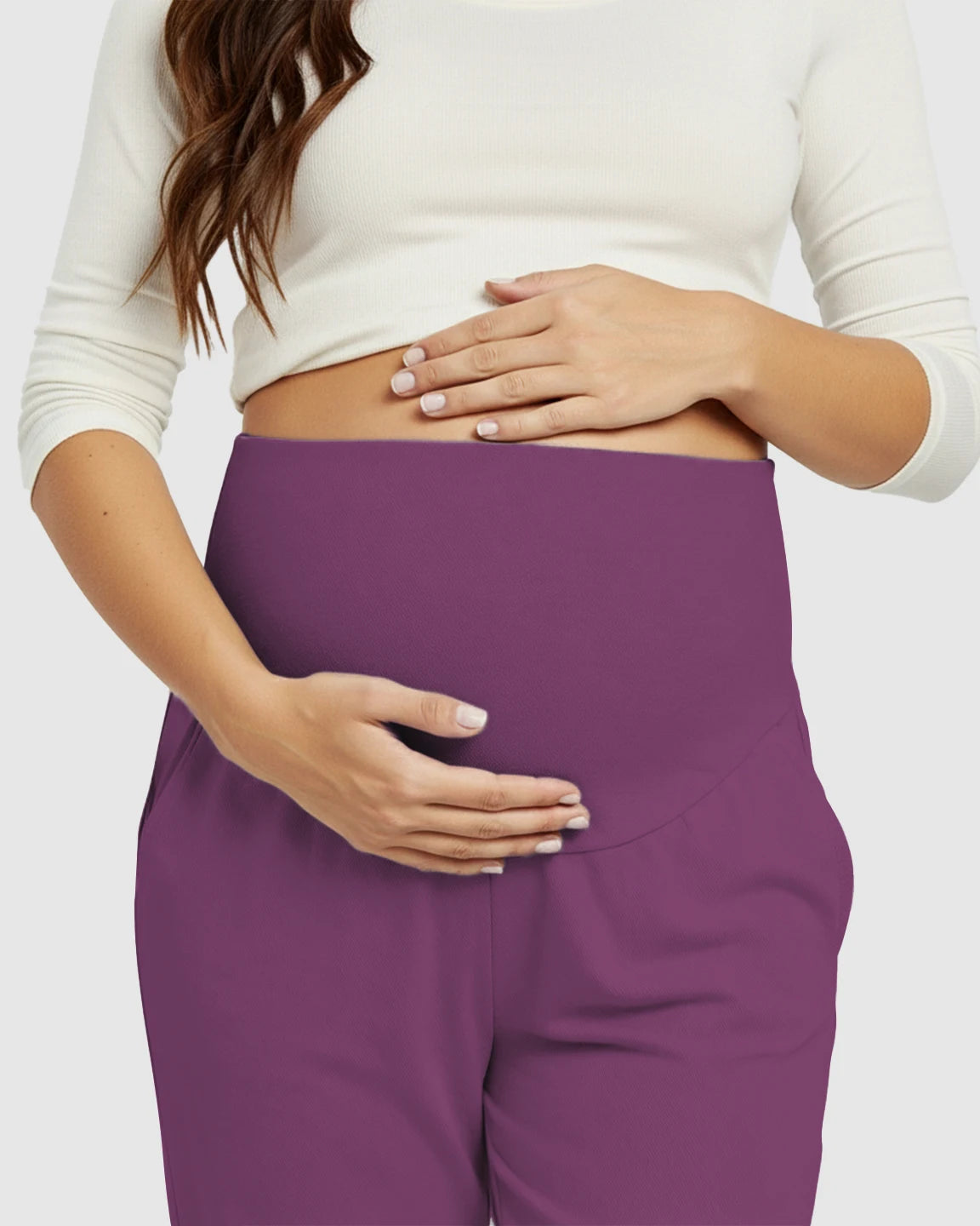 High-Waisted Maternity Capri Pants