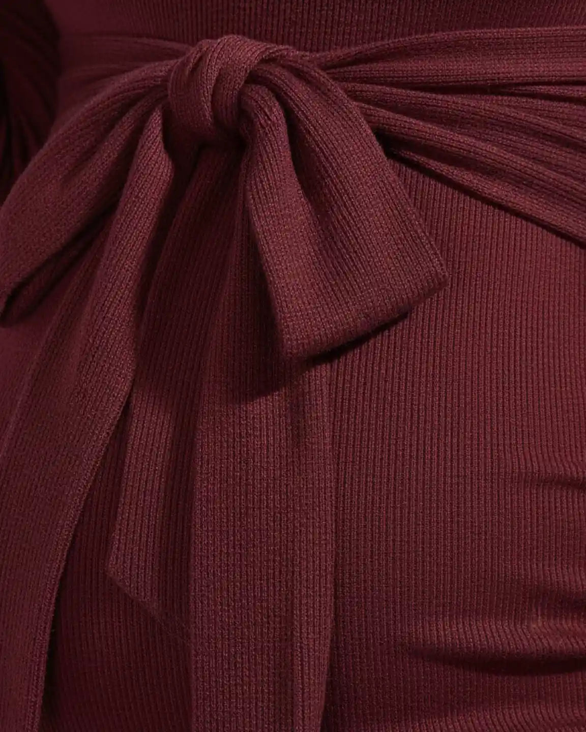 Ribbed Knit Tie Waist Bodycon Maternity Short Dress