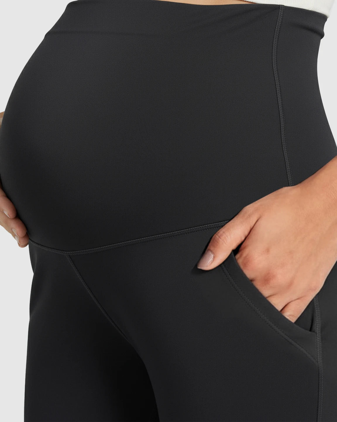 Soft Stretch High-Rise Wide-Leg Maternity Pants