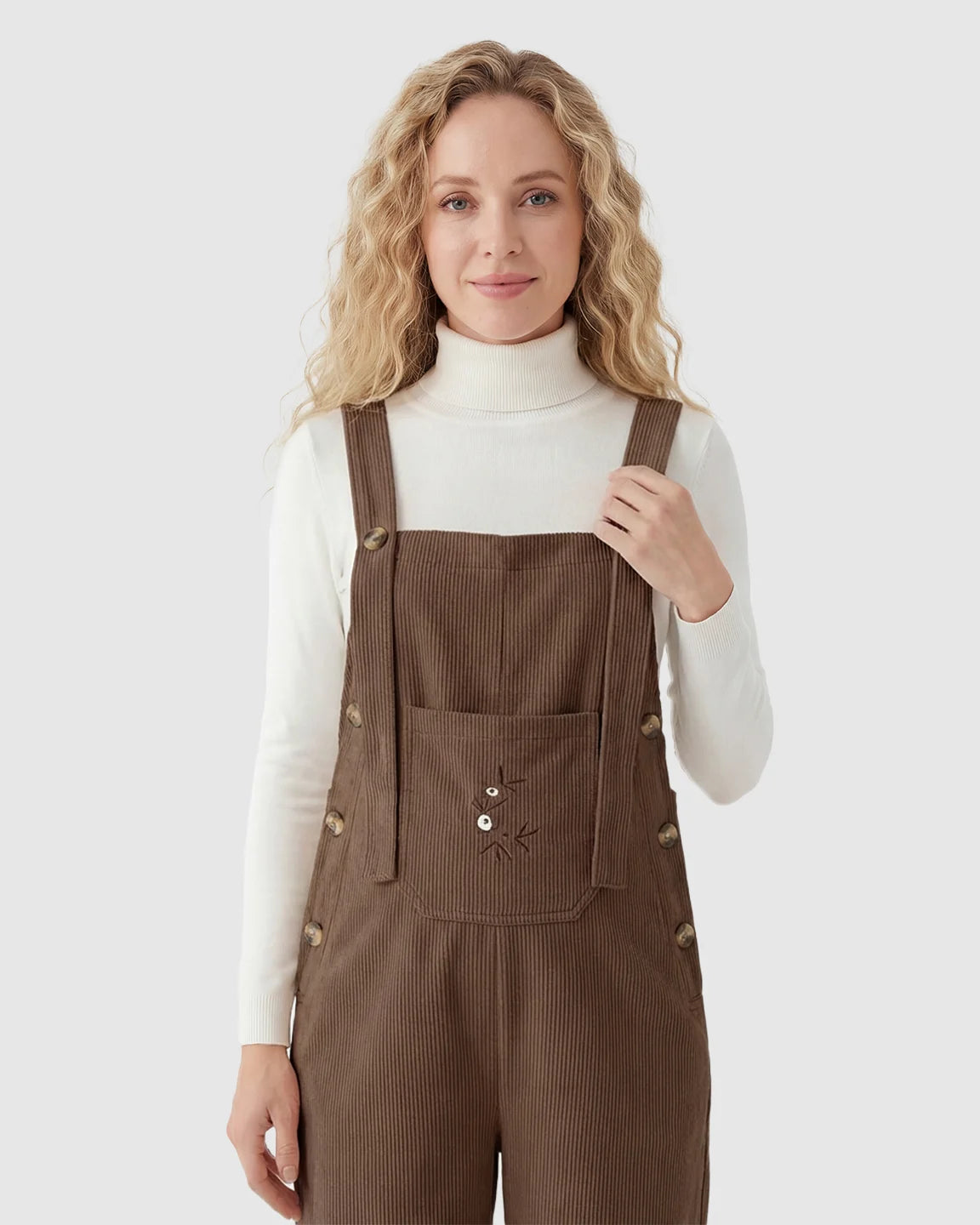 Adjustable Shoulder Straps Dungaree-Style Maternity Jumpsuit