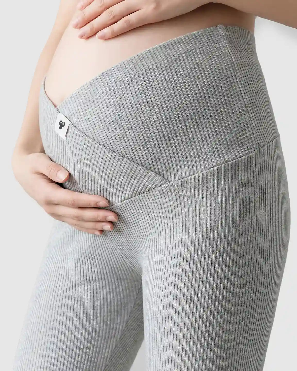 Crossover Waist Slim Fit Maternity Leggings
