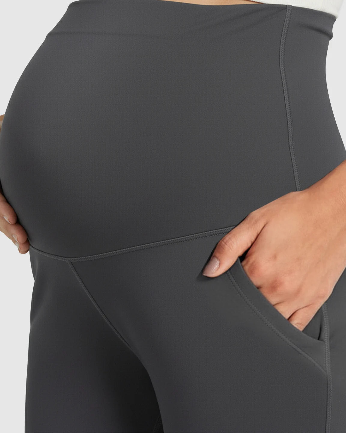 Soft Stretch High-Rise Wide-Leg Maternity Pants