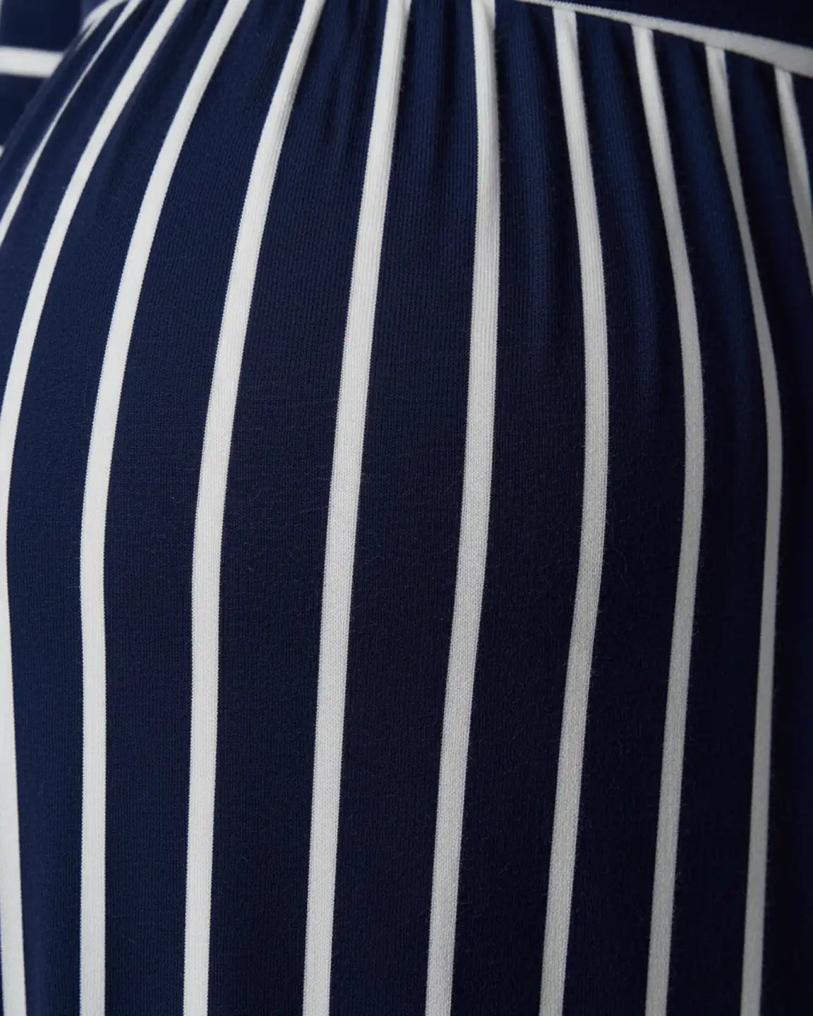 Striped Long Sleeve Elegant Floor-Length Maternity Maxi Dress