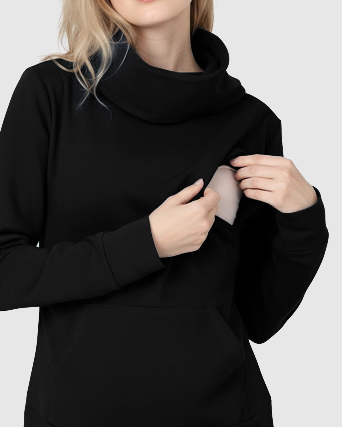 High Cowl Neck Stylish Maternity Nursing Top