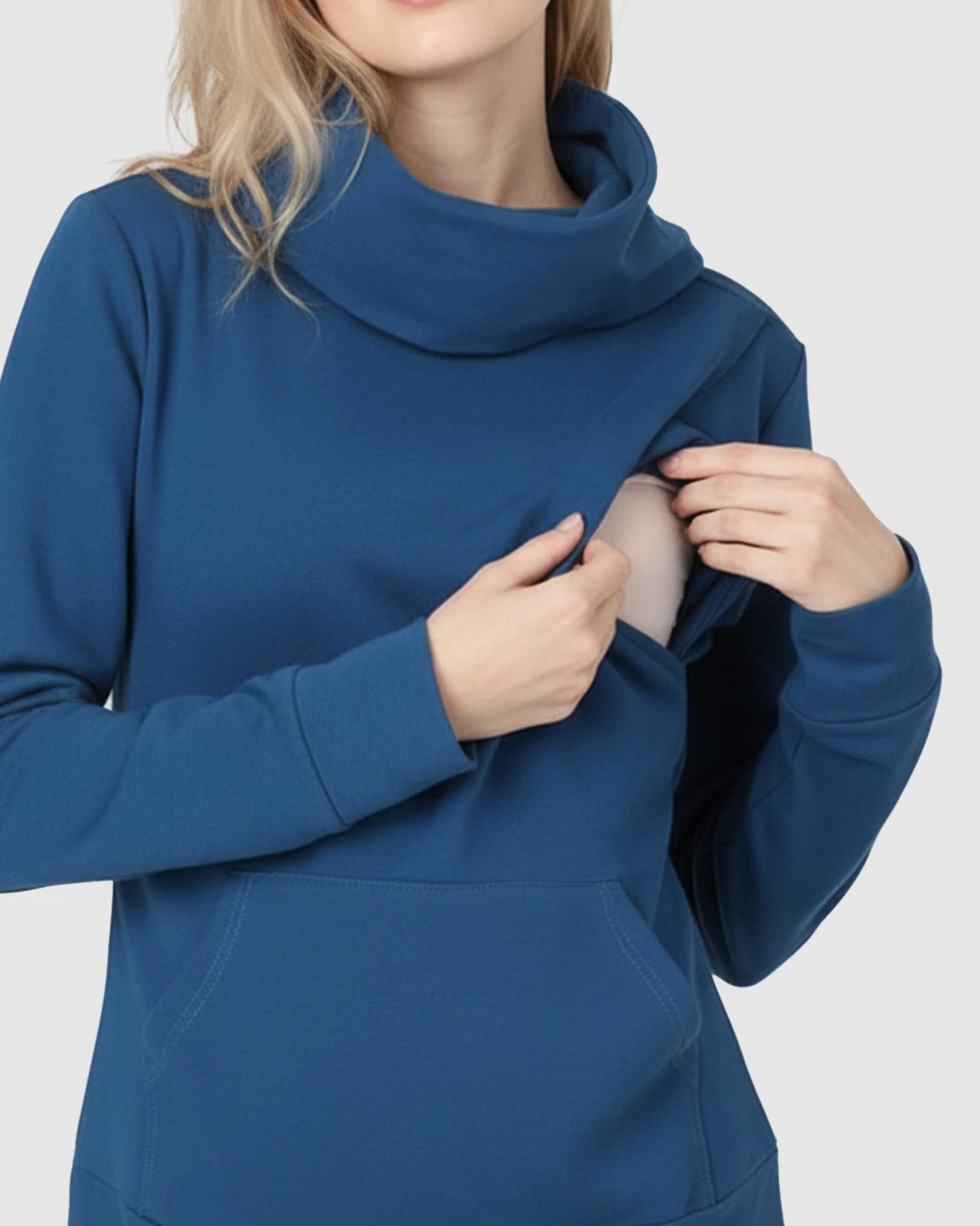 High Cowl Neck Stylish Maternity Nursing Top