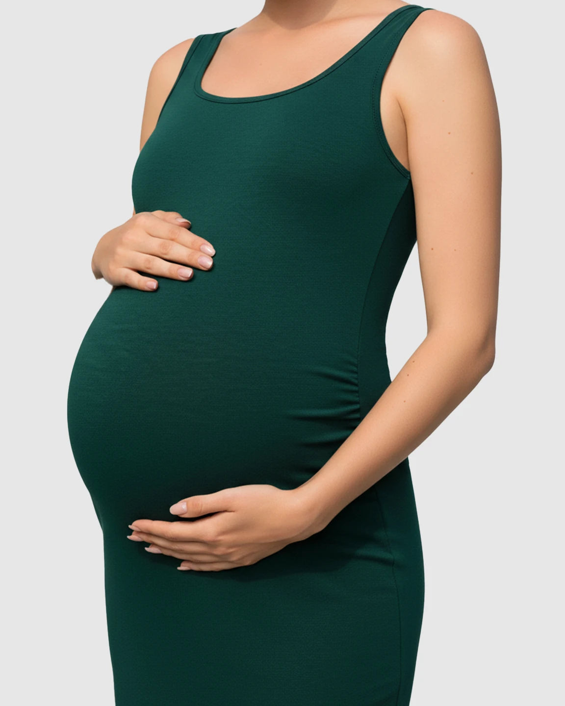 Soft Stretch Bodycon Maternity Short Dress