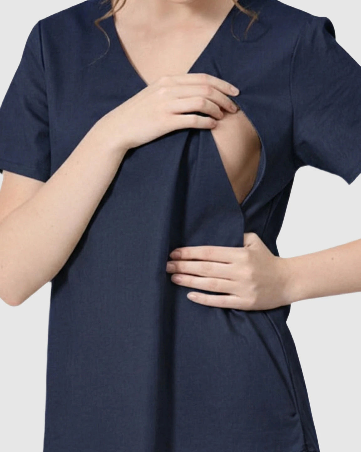 Ruffled Hem A-line Maternity & Nursing Dress