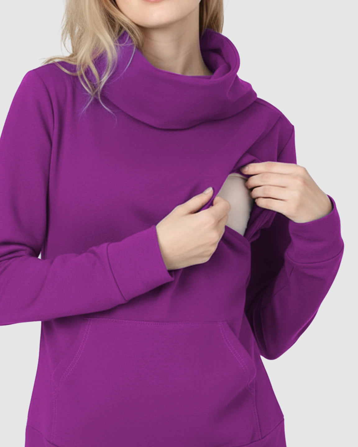 High Cowl Neck Stylish Maternity Nursing Top