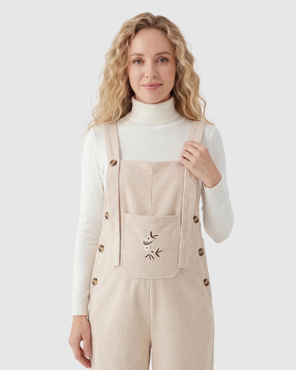 Adjustable Shoulder Straps Dungaree-Style Maternity Jumpsuit