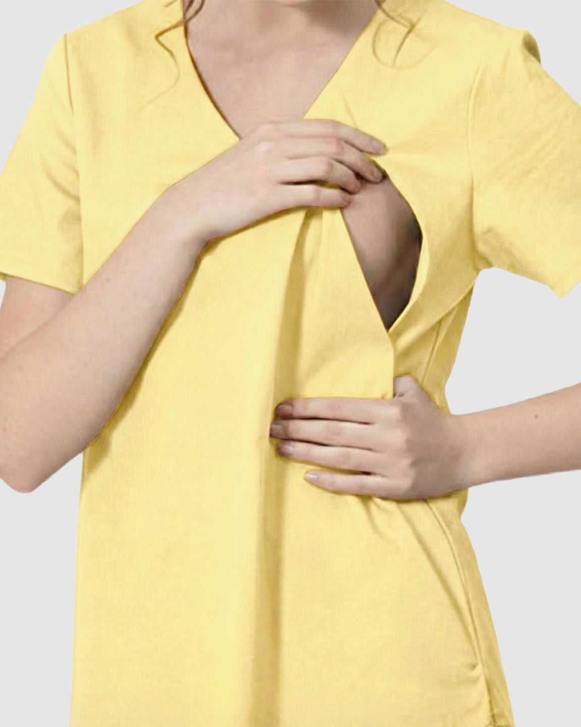 Ruffled Hem A-line Maternity & Nursing Dress