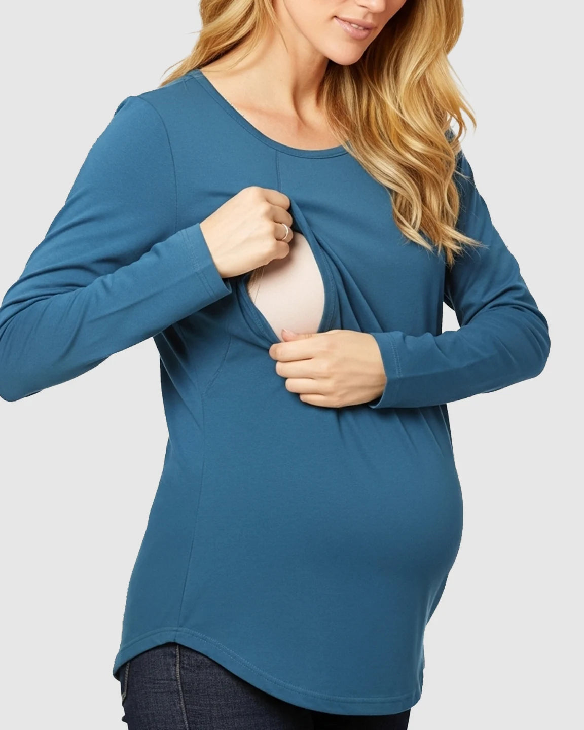 Side-Zip Nursing Access Everyday Maternity Top
