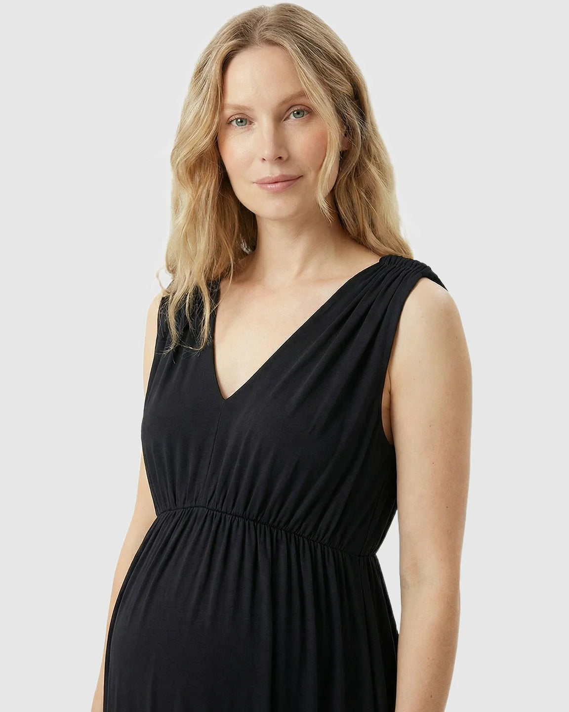 Empire Waist Casual Maternity Maxi Dress