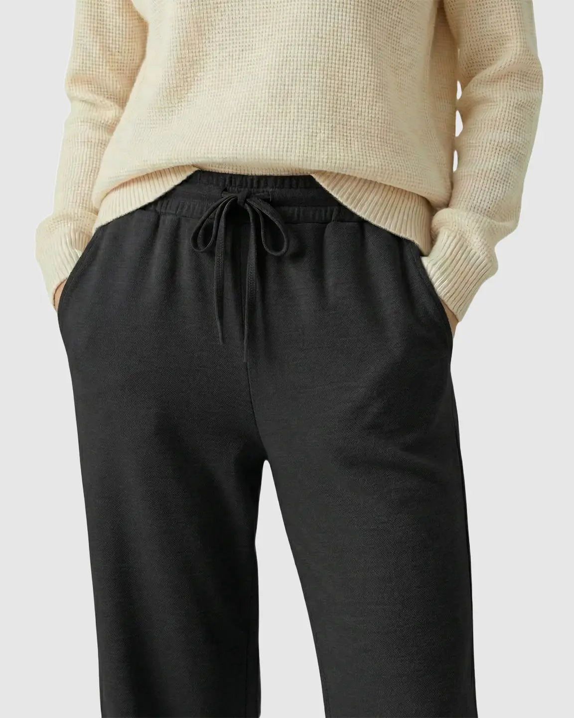 Waffle Knit Wide-Leg Maternity Pants