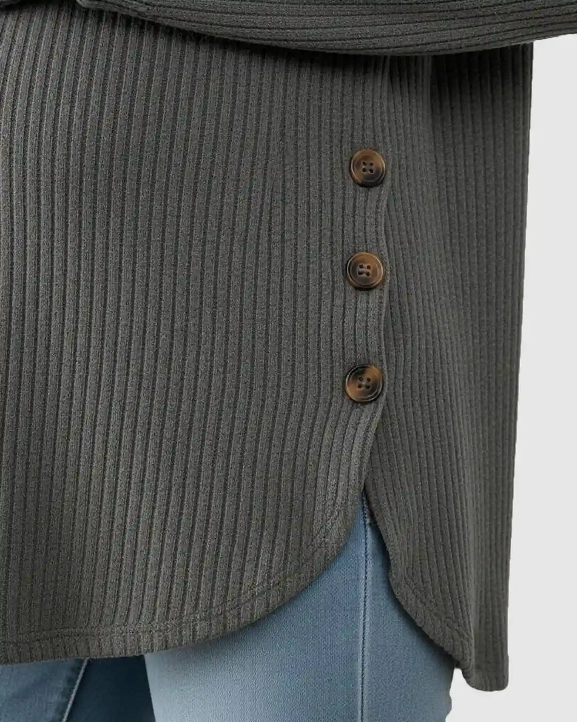 Round Neck Long Sleeve Casual Maternity Sweatshirt