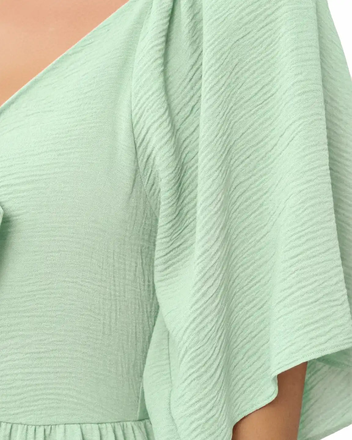 Tie-Knot Front Swing Silhouette Maternity Midi Dress