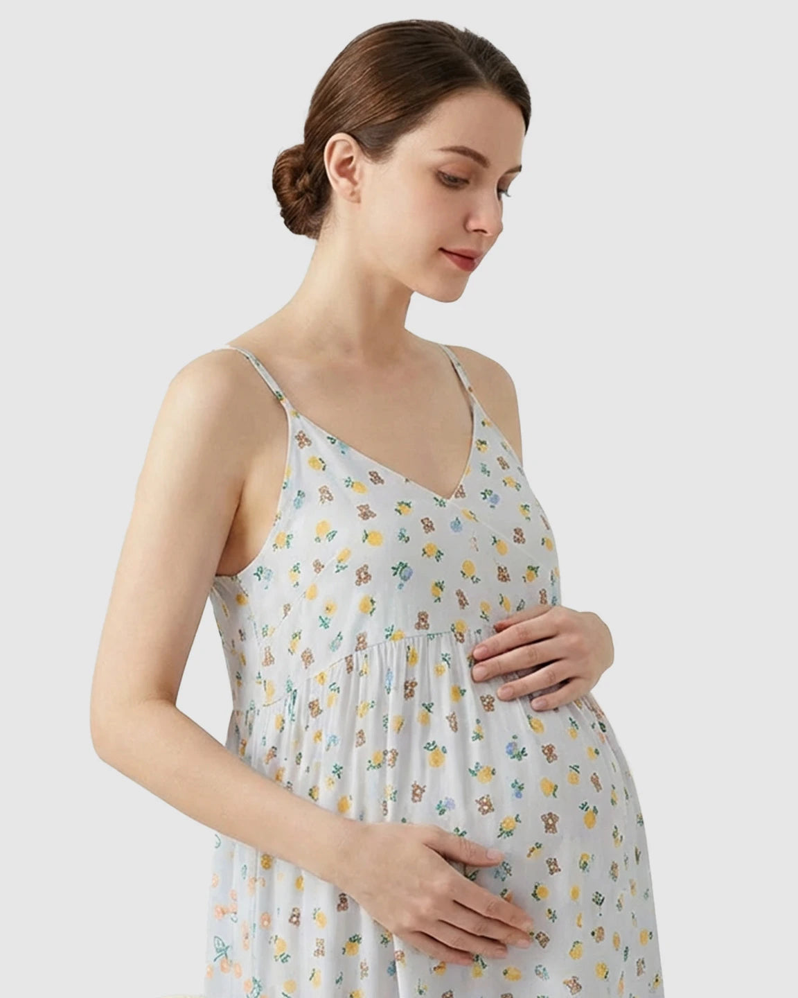 Floral Print Flattering Fit Maternity Nightdress