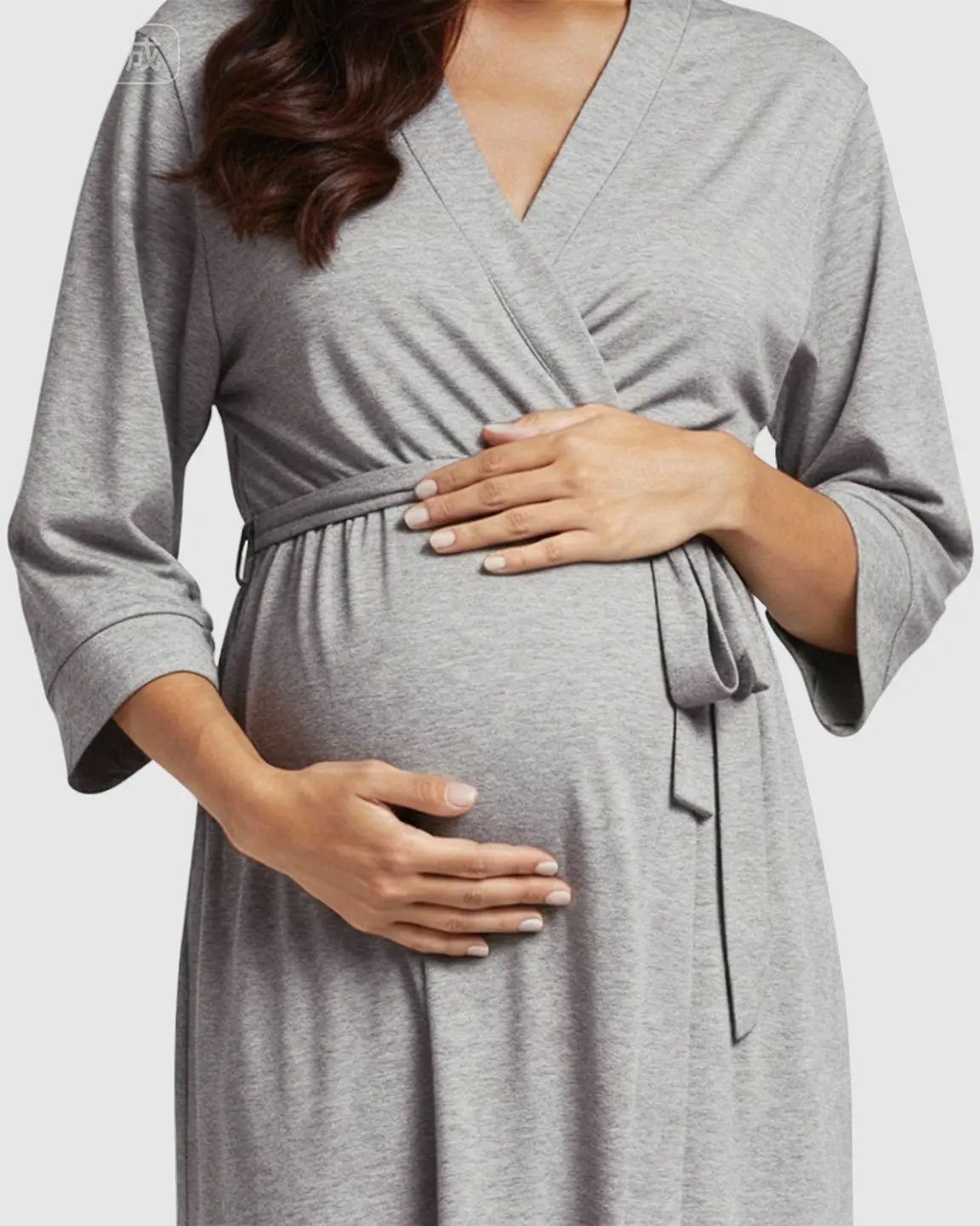 Mid-Length Classic Kimono Maternity & Postpartum Robe