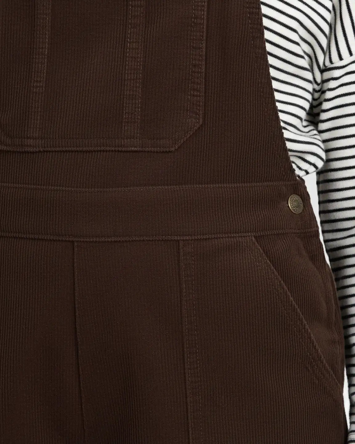 Fleece-Lined Corduroy Maternity Overalls