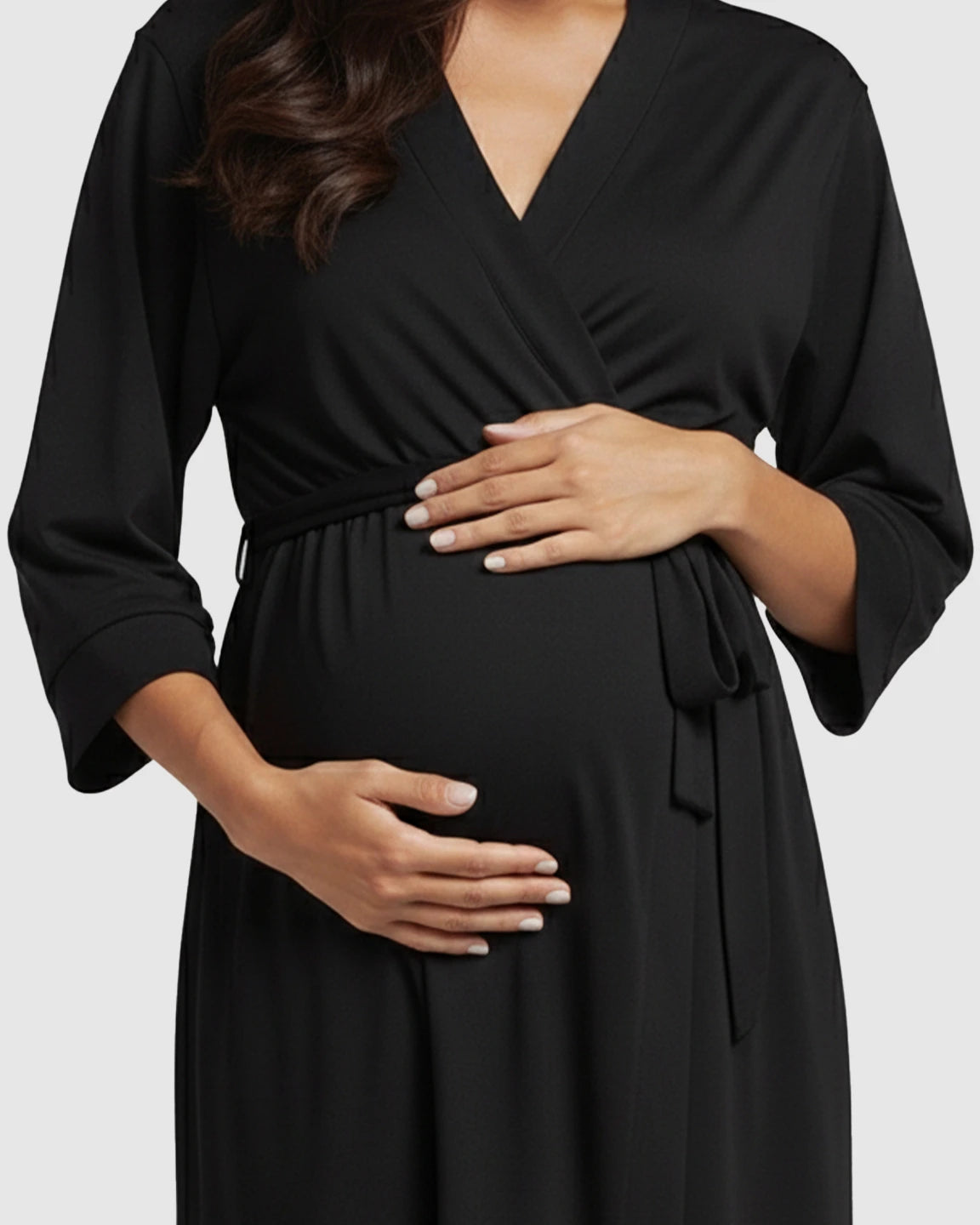 Mid-Length Classic Kimono Maternity & Postpartum Robe