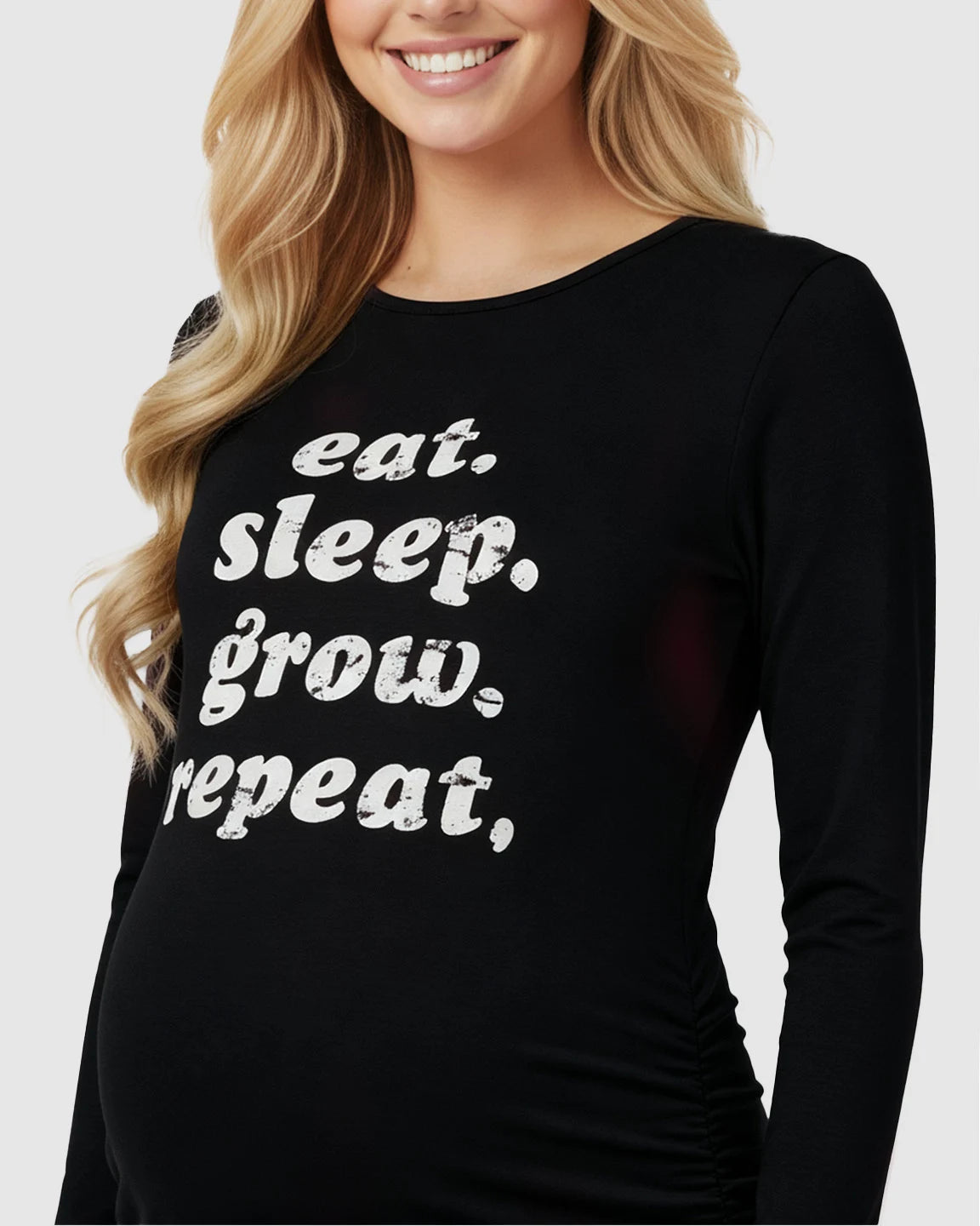 Long-sleeve Printed Maternity Top