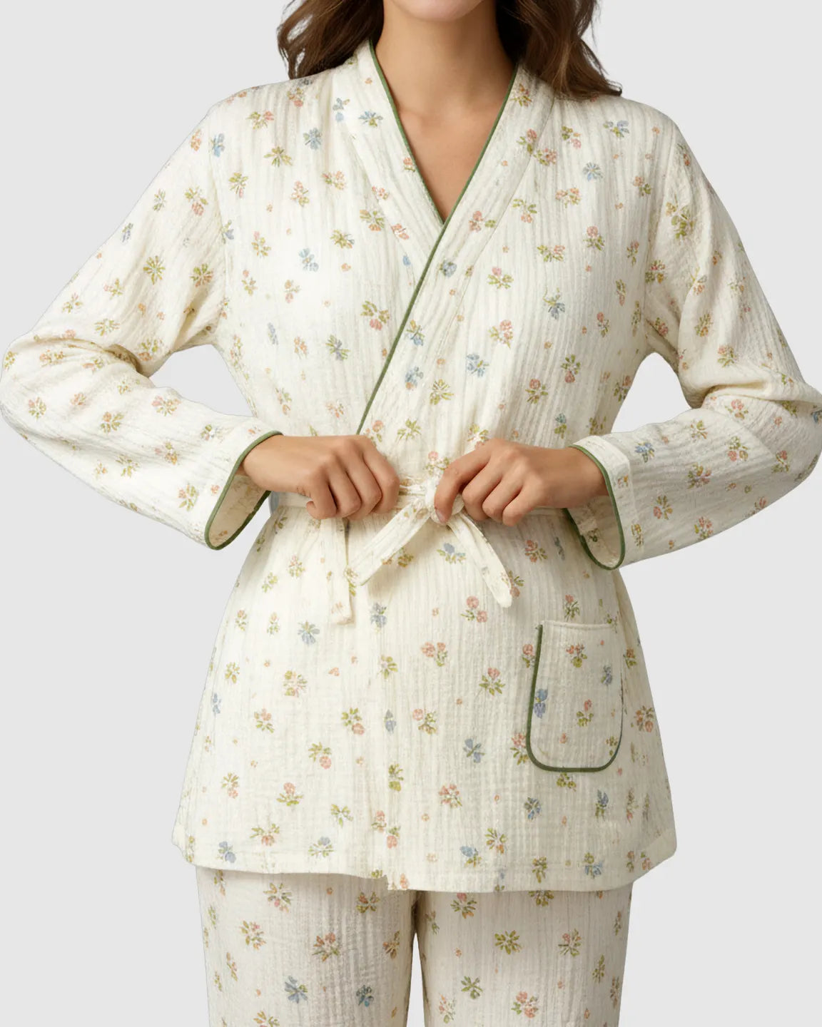 Cotton Muslin Japanese Style Maternity Loungewear Set