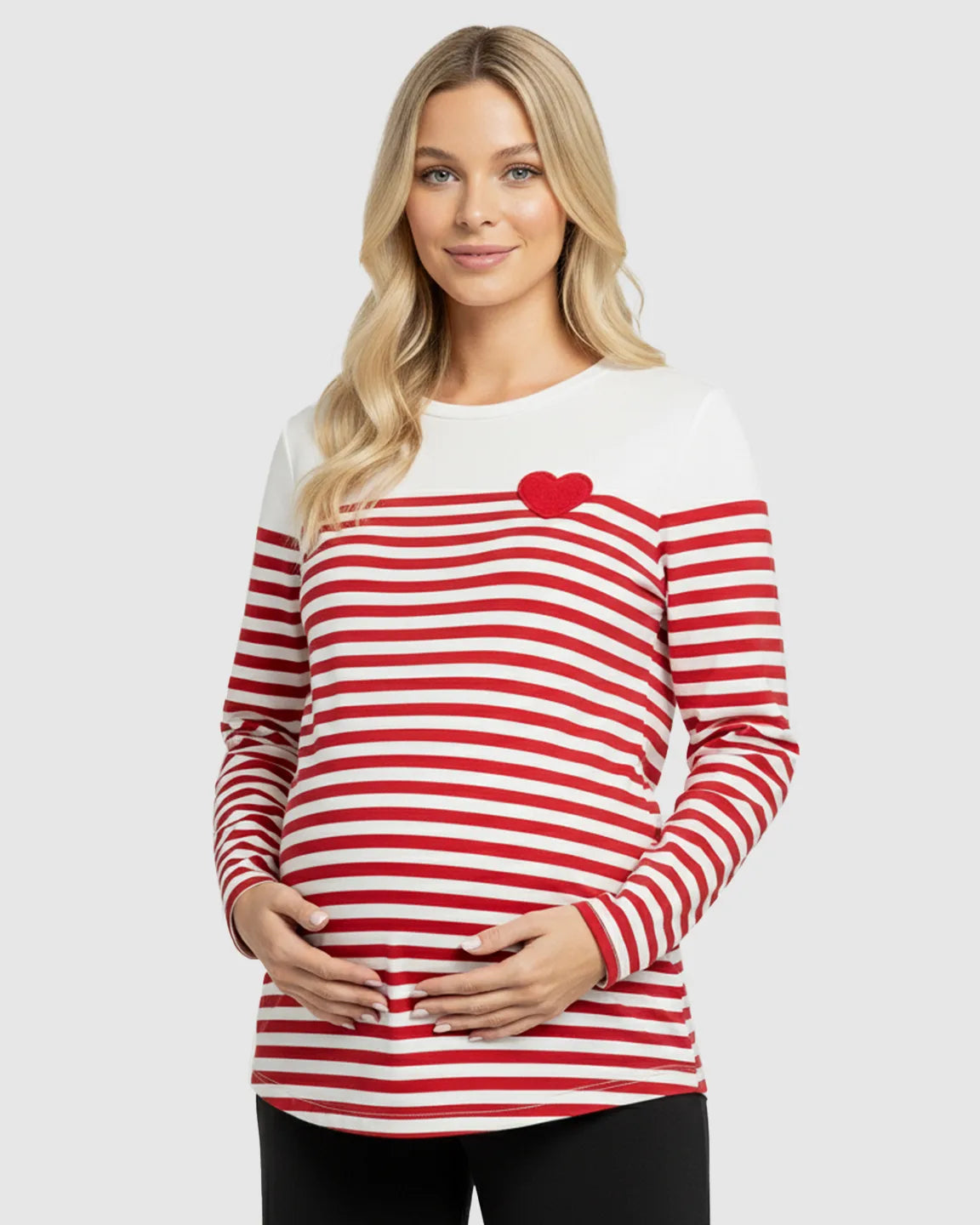 Striped Loose-Fit Maternity Top