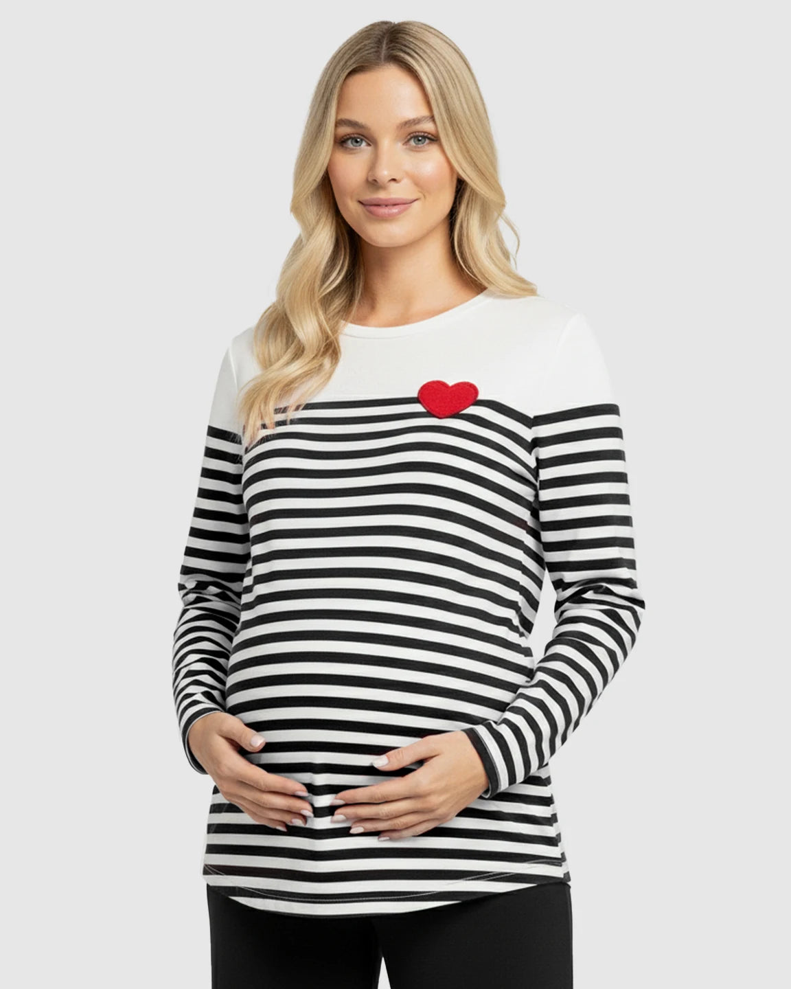 Striped Loose-Fit Maternity Top